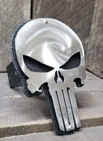"Punisher Head" Custom Receiver Hitch Cover Plug